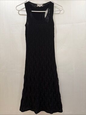 Sweetees 2Pc Black Lace Midi Dress